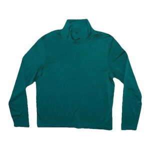 GAP Forest Green Stretch Turtleneck Top Size Large